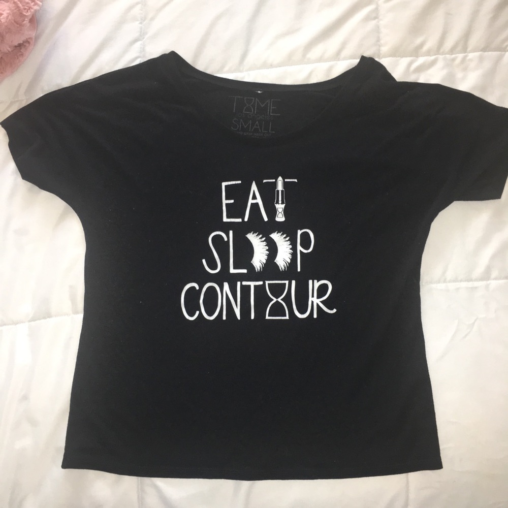 Eat sleep contour - makeup graphic tee